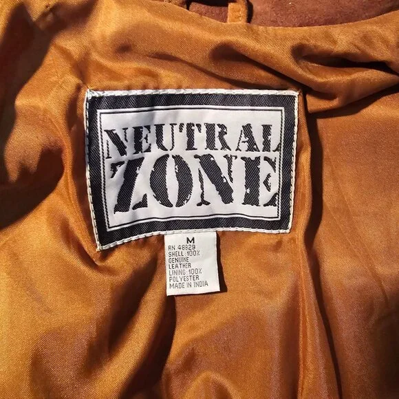 Neutral Zone Patchwork Leather Jacket – Size M - Picture 5 of 6